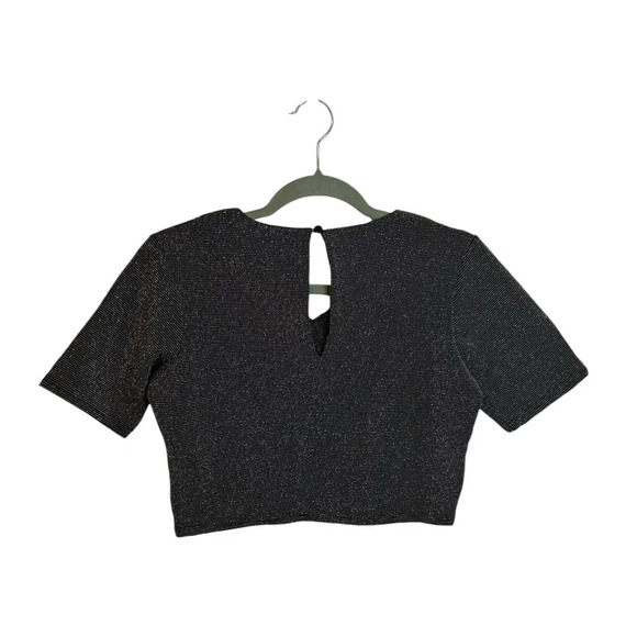ASOS Cropped Glitter Bustier Style Top - Picture 2 of 5